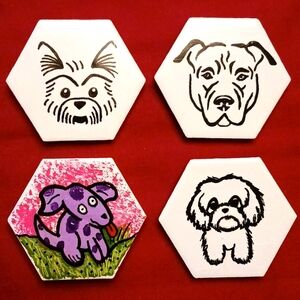 Hand Painted Dog Magnets